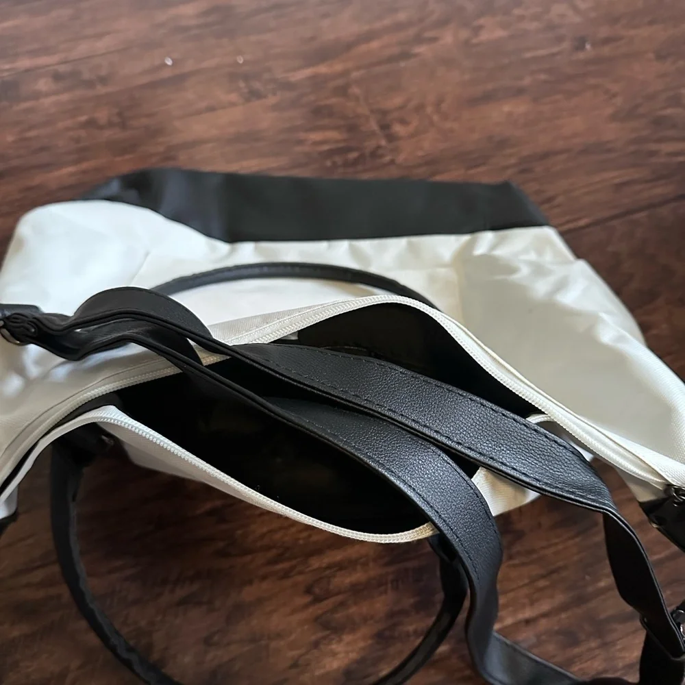 DSW Black and White Duffel Bags